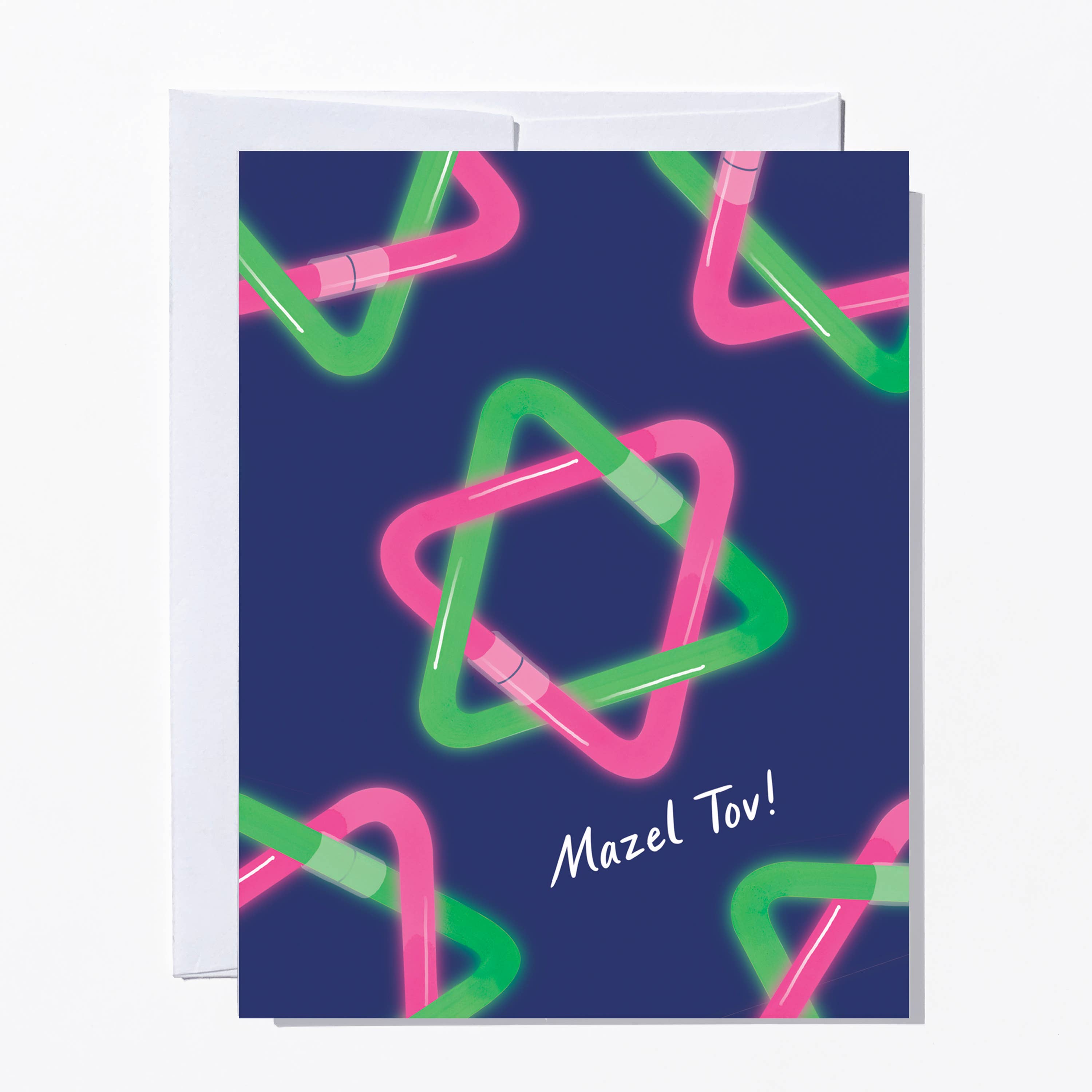 Bar and Bat Mitzvah Card, Glow Star