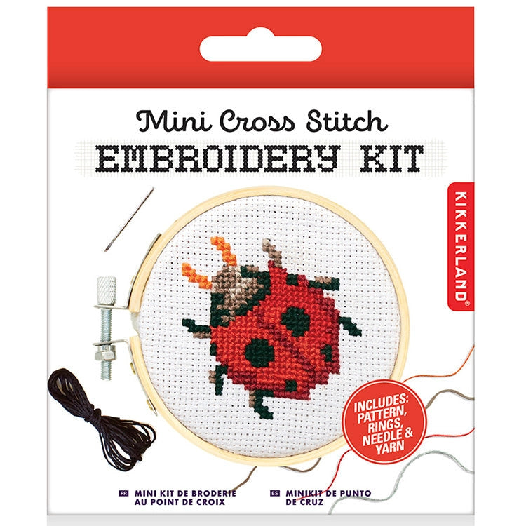 Ladybug Mini Cross Stitch Embroidery Kit