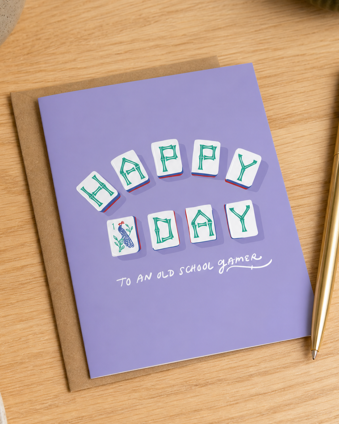 Happy "Bird Bam" Bird-day Birthday Mahjong Card