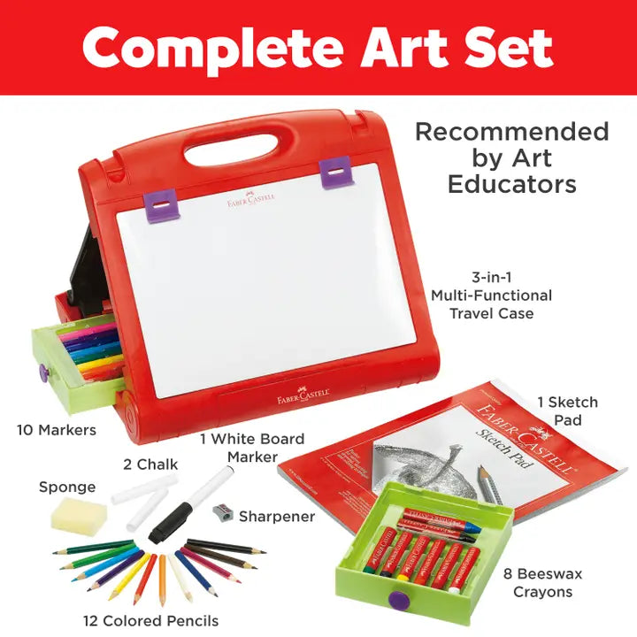 Do Art Travel Easel with 37 Pieces of Art Supplies For Kids