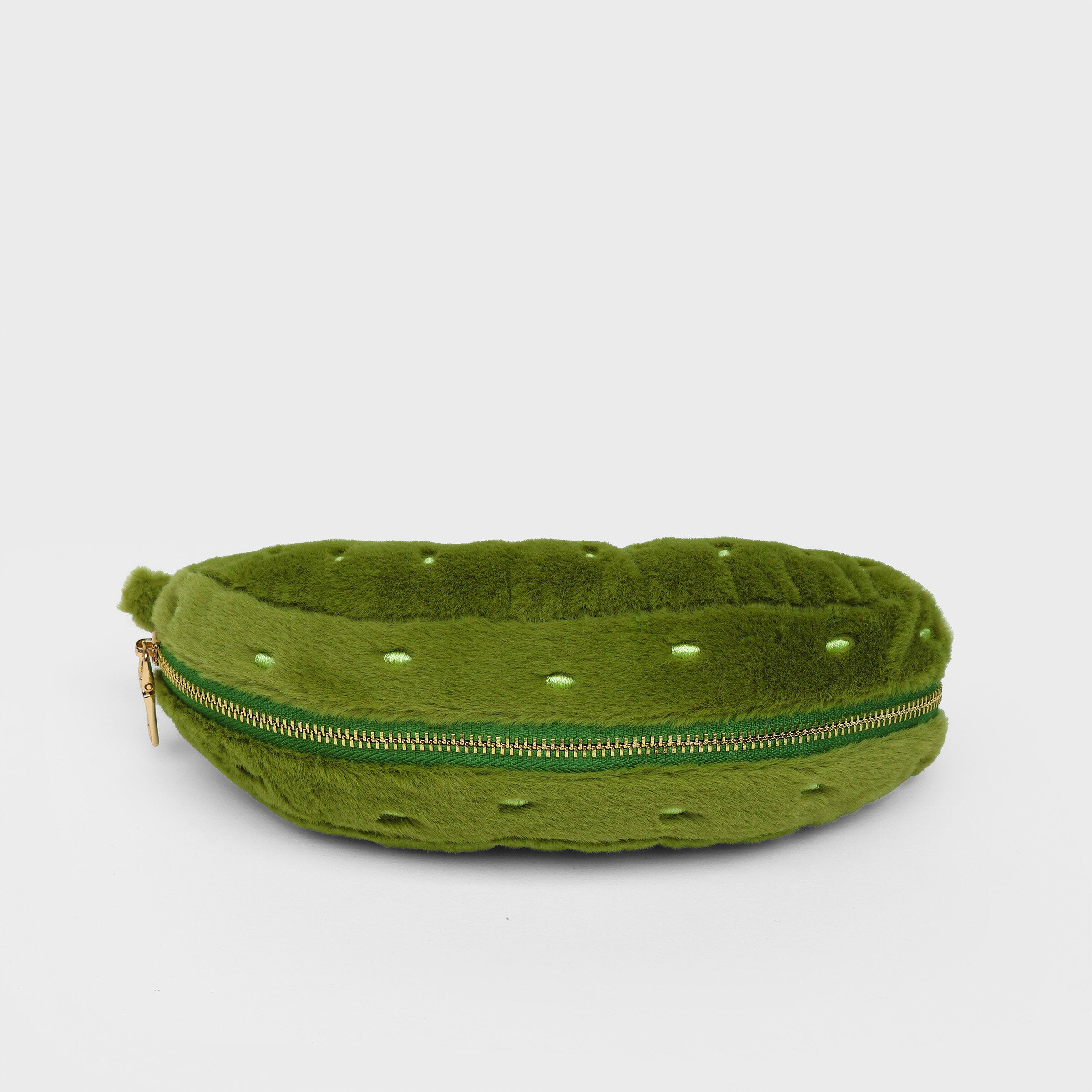 Plush Pickle Zip Pouch