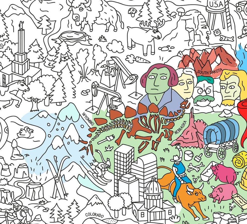 USA Giant Coloring Poster