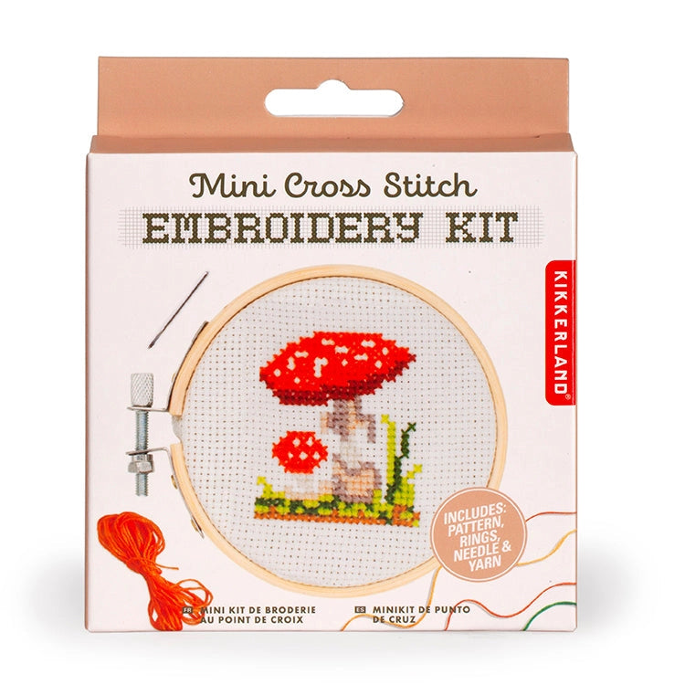 Mushroom Mini Cross Stitch Embroidery Kit