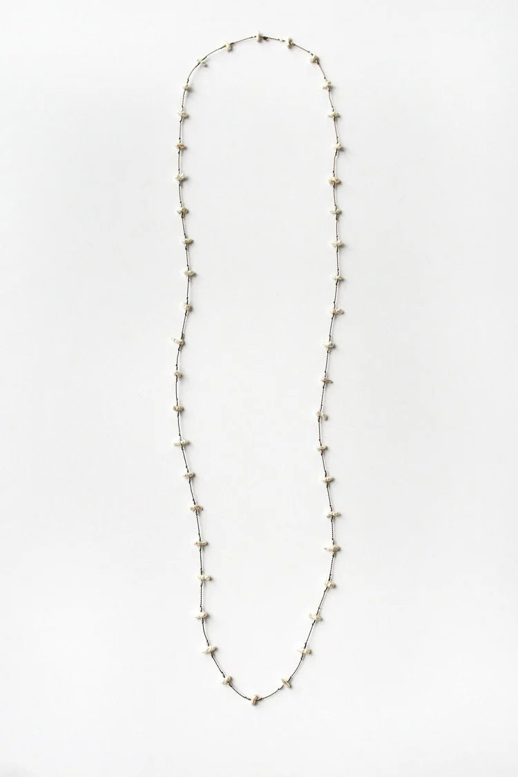 Long Keshi Pearl Necklace