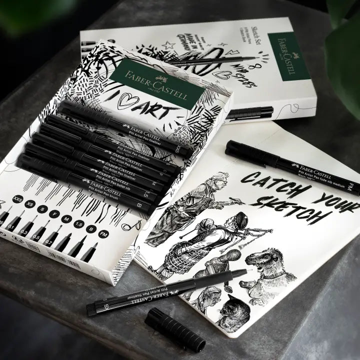 Pitt Artist Pen and Artist Sketchbook Gift Set