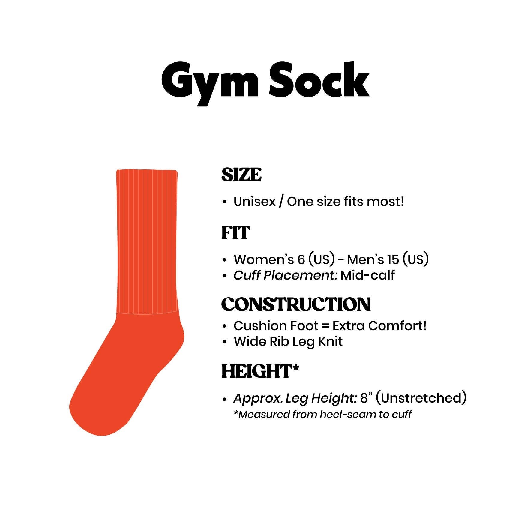 Rad Grad Gym Crew Socks