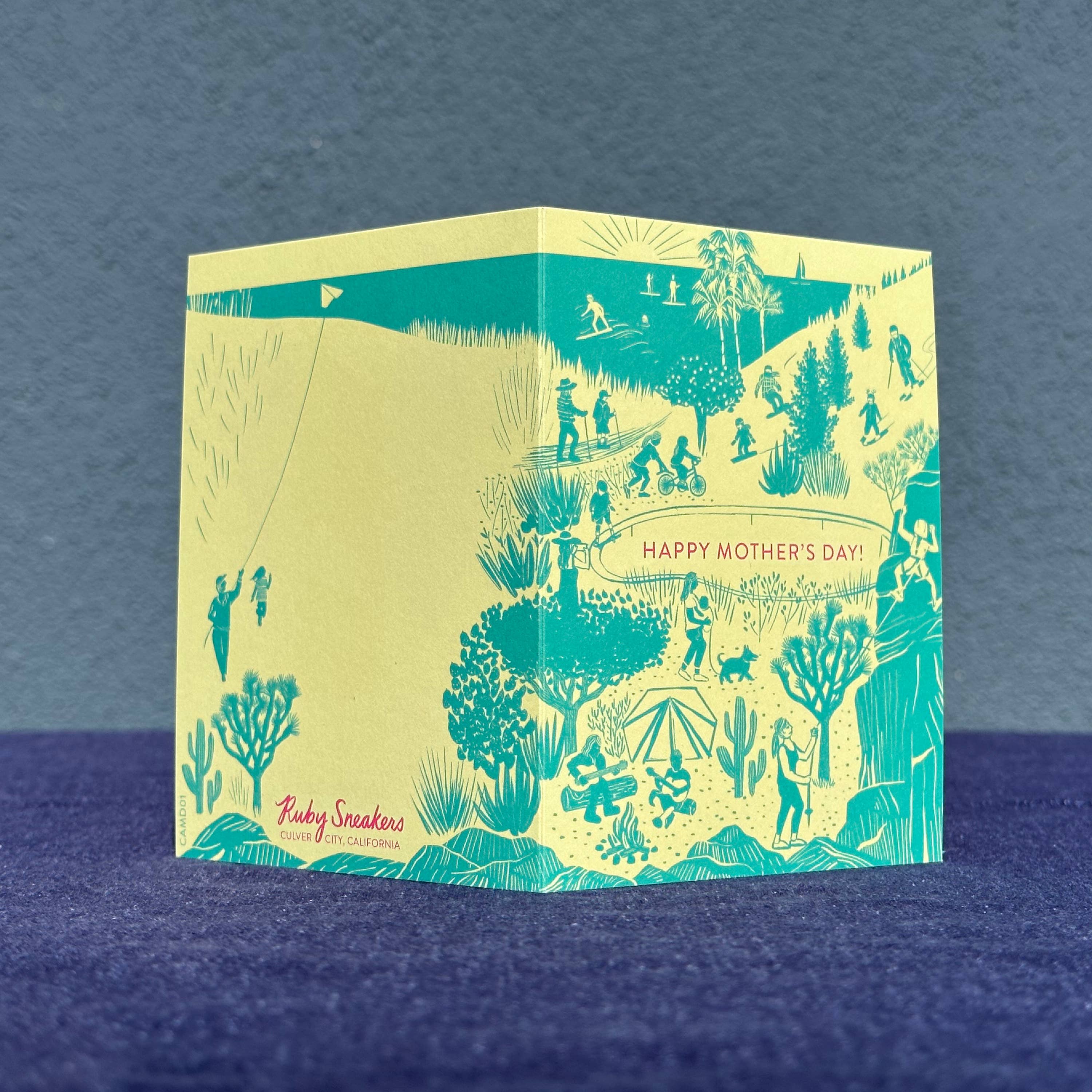 Outdoor Adventure Mom Hiking Camping Mother's Day Card