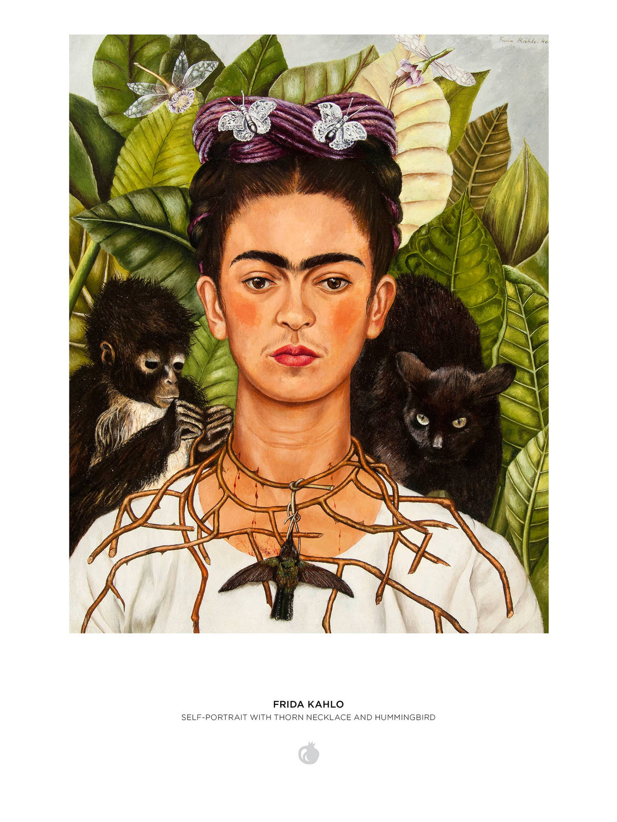 Frida Kahlo: Self-Portrait with Thorn Necklace and Hummingbird 1000-Piece Jigsaw Puzzle