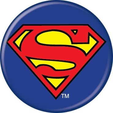 Superman Logo Button Pin 1.25"