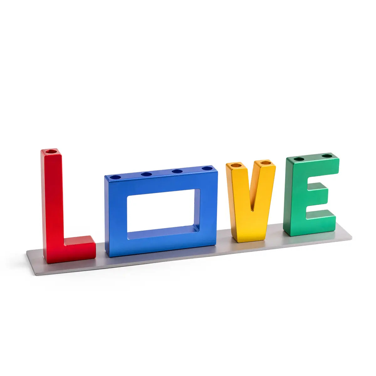 Love Letter Aluminum Hanukkiah