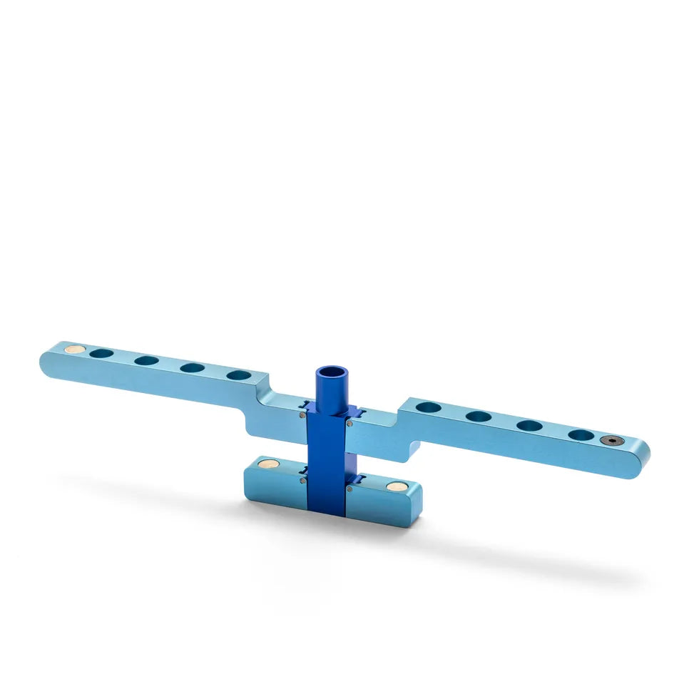 Folding Travel Aluminum Hanukkiah
