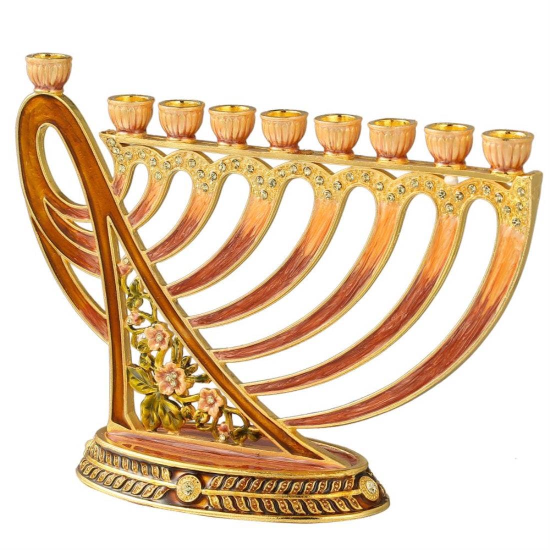 Menorah Matashi Hand Painted Enamel Candelabra for home