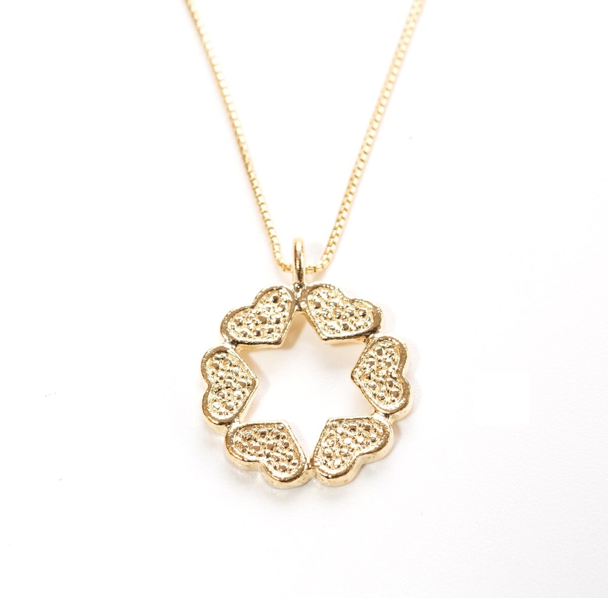 Star of David made from Hearts Necklace