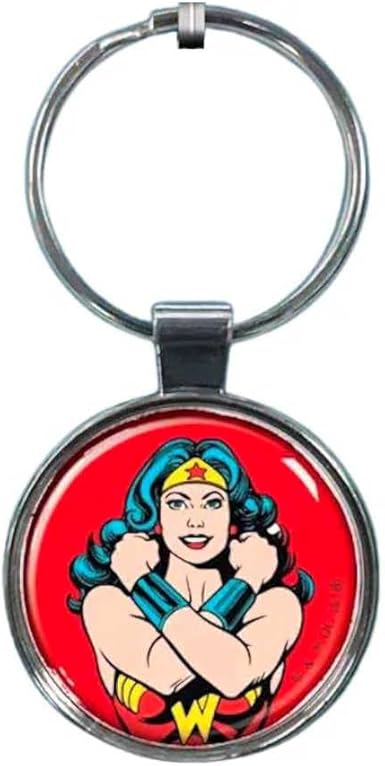 Wonder Woman on Red Keychain