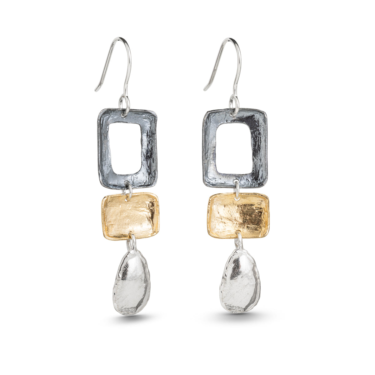 Square and Drop Earrings