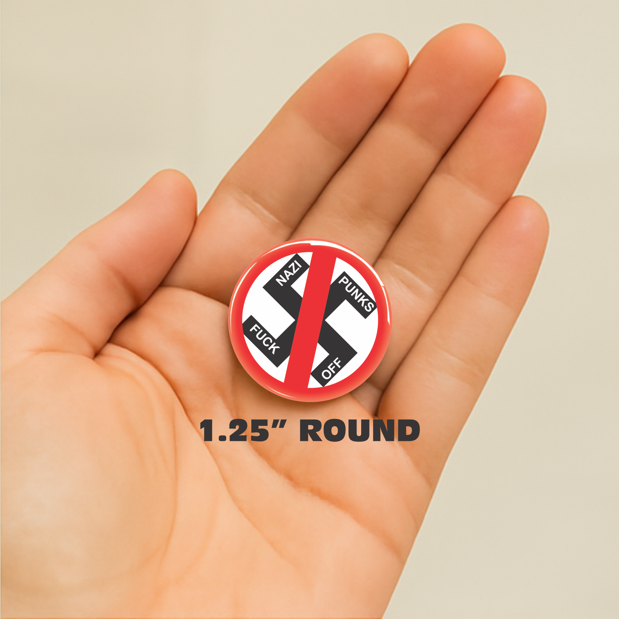 Nazi Punks Fuck Off Dead Kennedy's Button Pin 1.25"