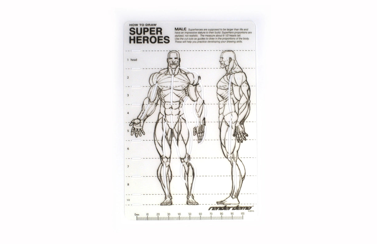 How To Draw Super Heroes Sketchbook + Drawing Stencils