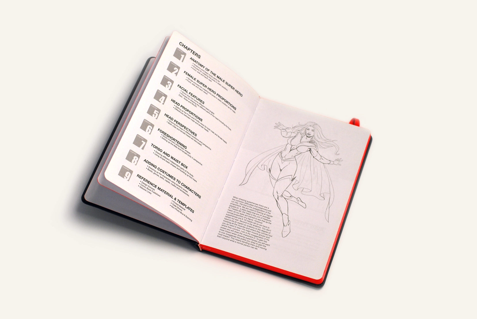 How To Draw Super Heroes Sketchbook + Drawing Stencils