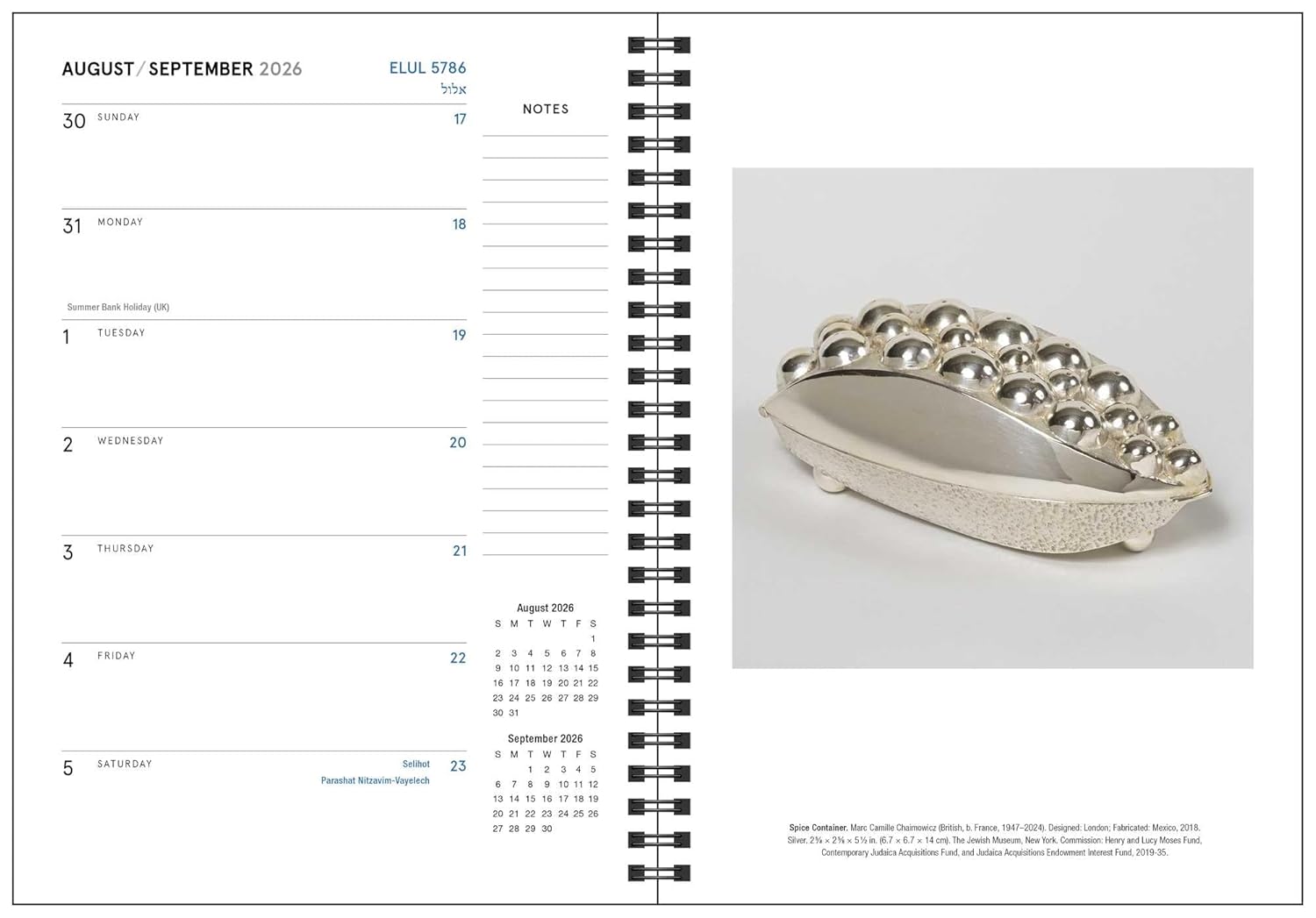 The Jewish Calendar 2026–2027 (5787) 16-Month Planner