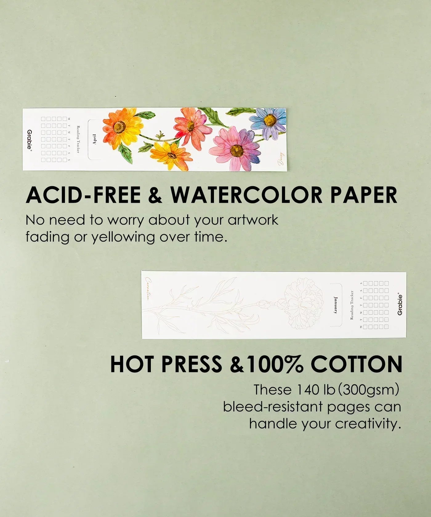 12 Sheets 140LB Watercolor Coloring Bookmarks