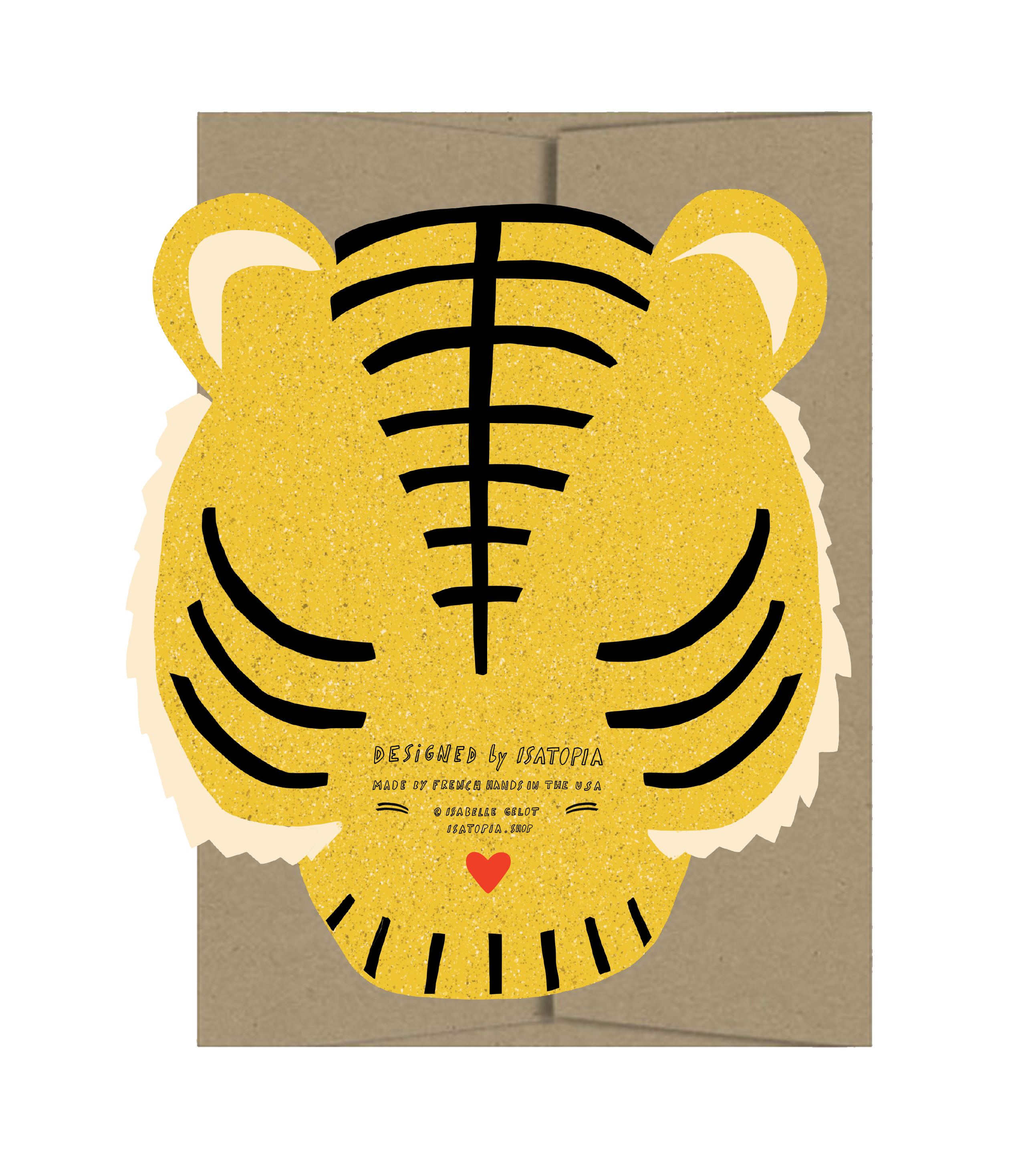 Tiger Die Cut Card - Wild Bunch Collection