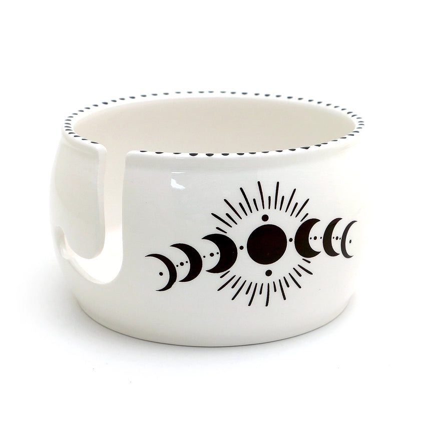 Moon Phase Ceramic Yarn Bowl