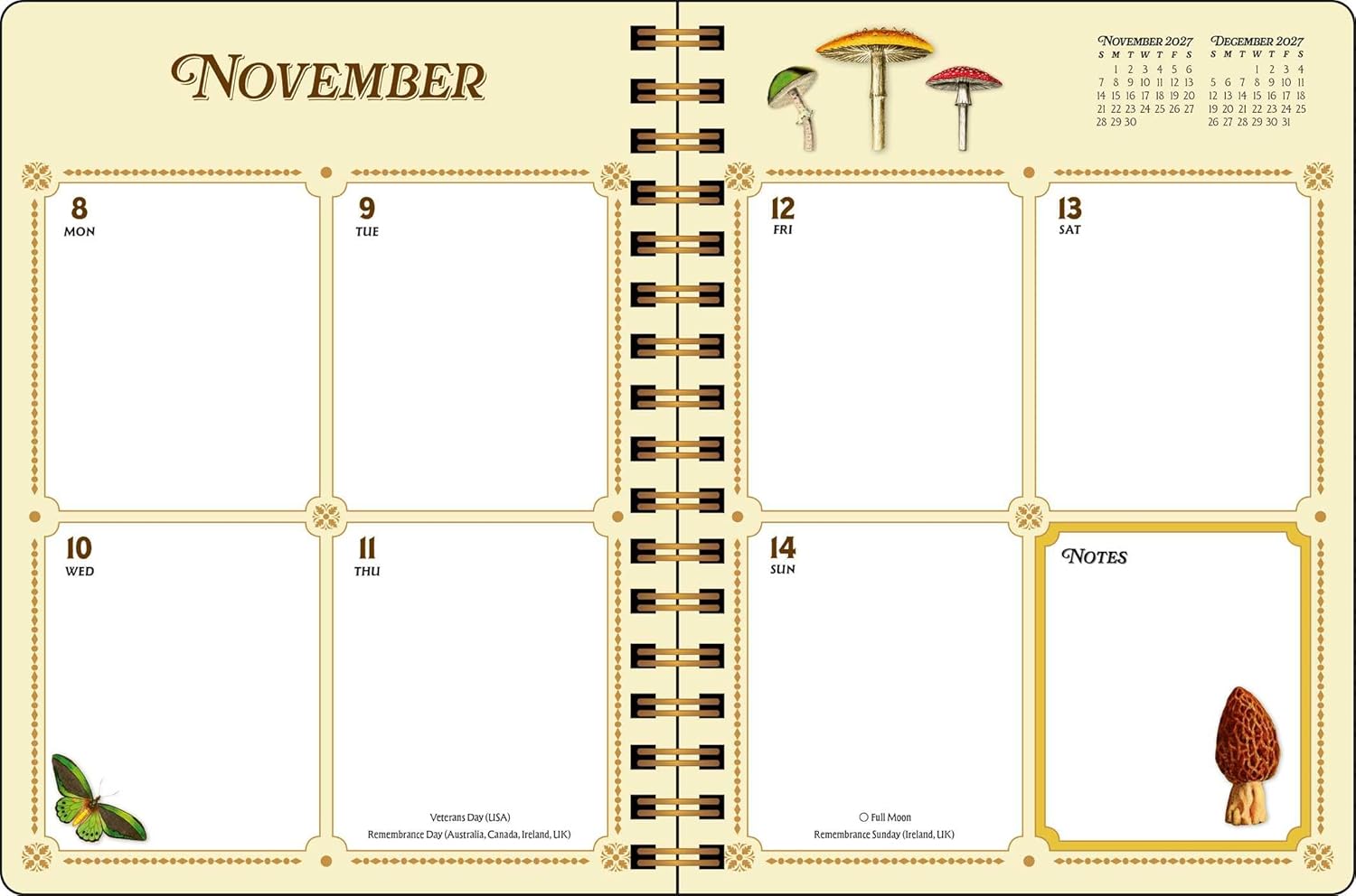 The Antiquarian Sticker Book 2027 Monthly/Weekly Planner Calendar