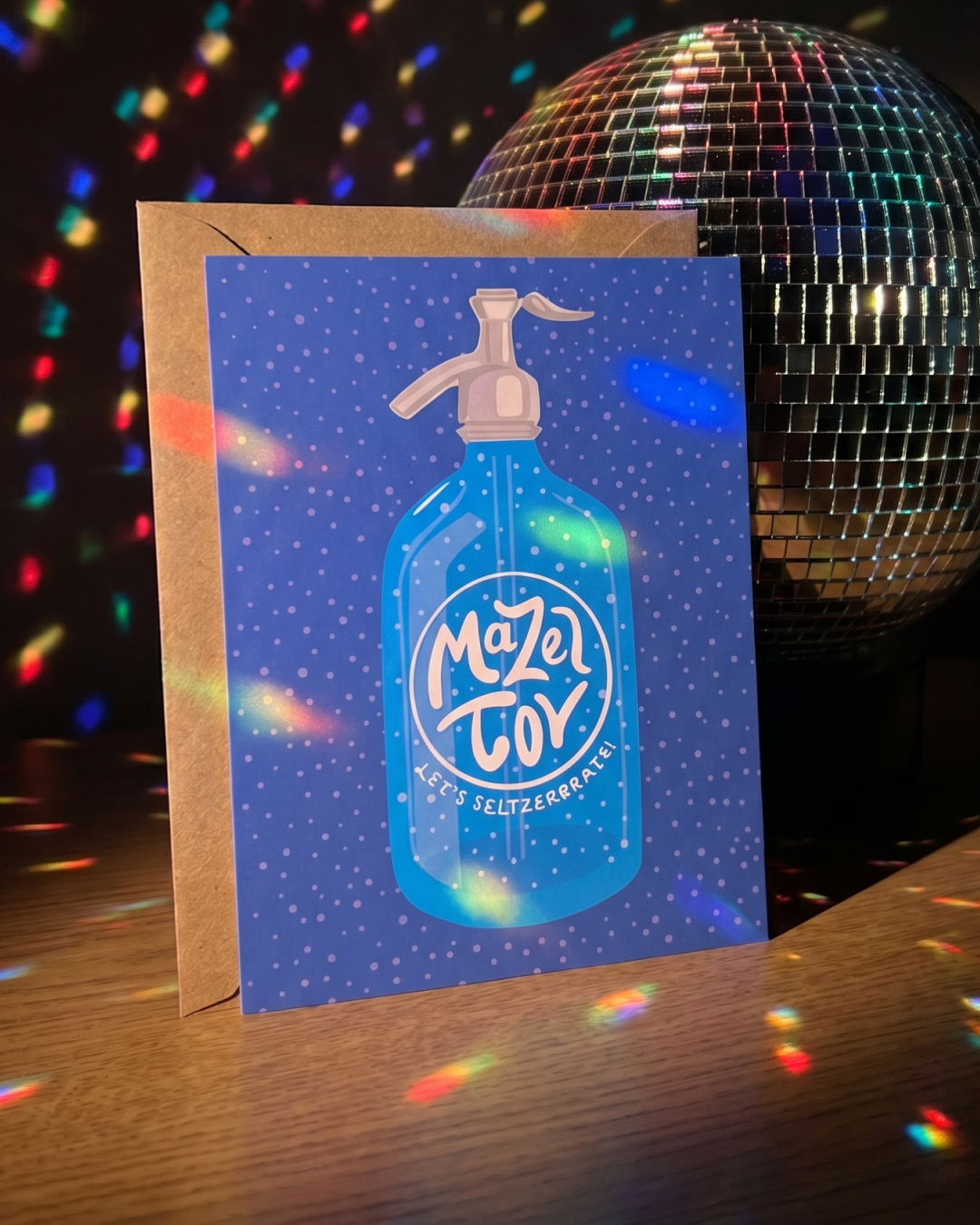 Mazel Tov Seltzerbrate Card | Bat / Bar Mitzvah Card