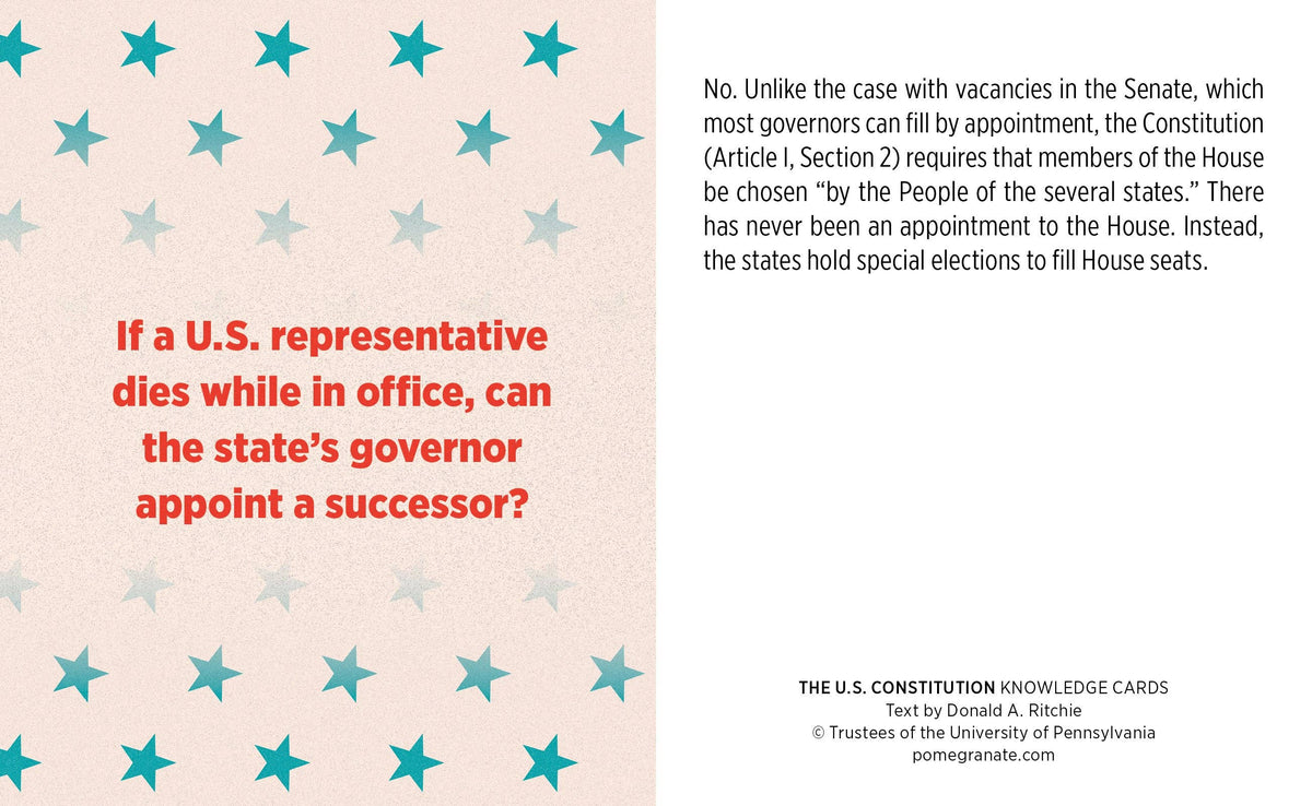 The U.S. Constitution Quiz Deck Knowledge Cards