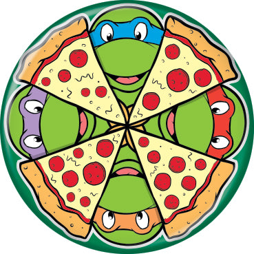 Teenage Mutant Ninja Turtles Team Pizza Button Pin 1.25"