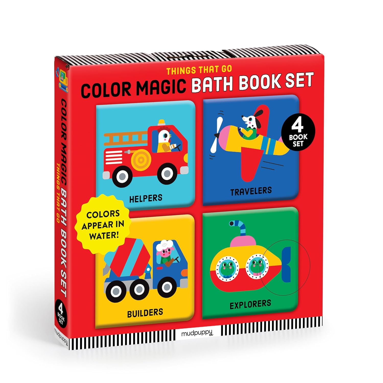 Things That Go Color Magic Bath Book Set