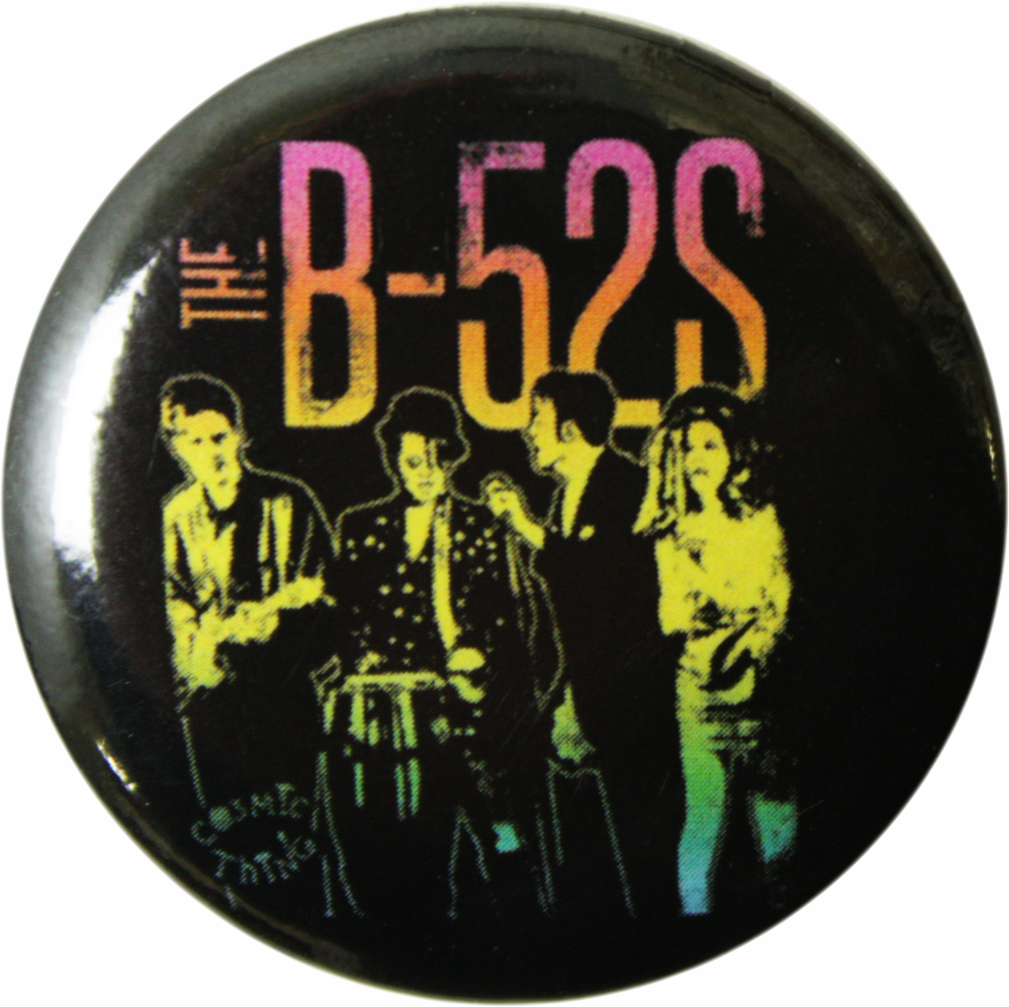 The B-52s on Black Button Pin 1.25"