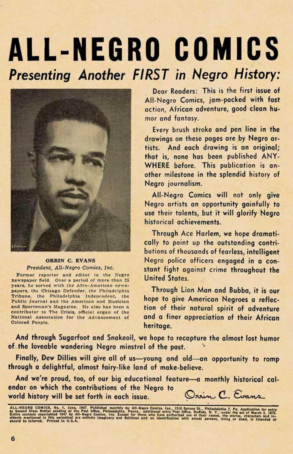 All-Negro Comics: America's First Black Comic Book
