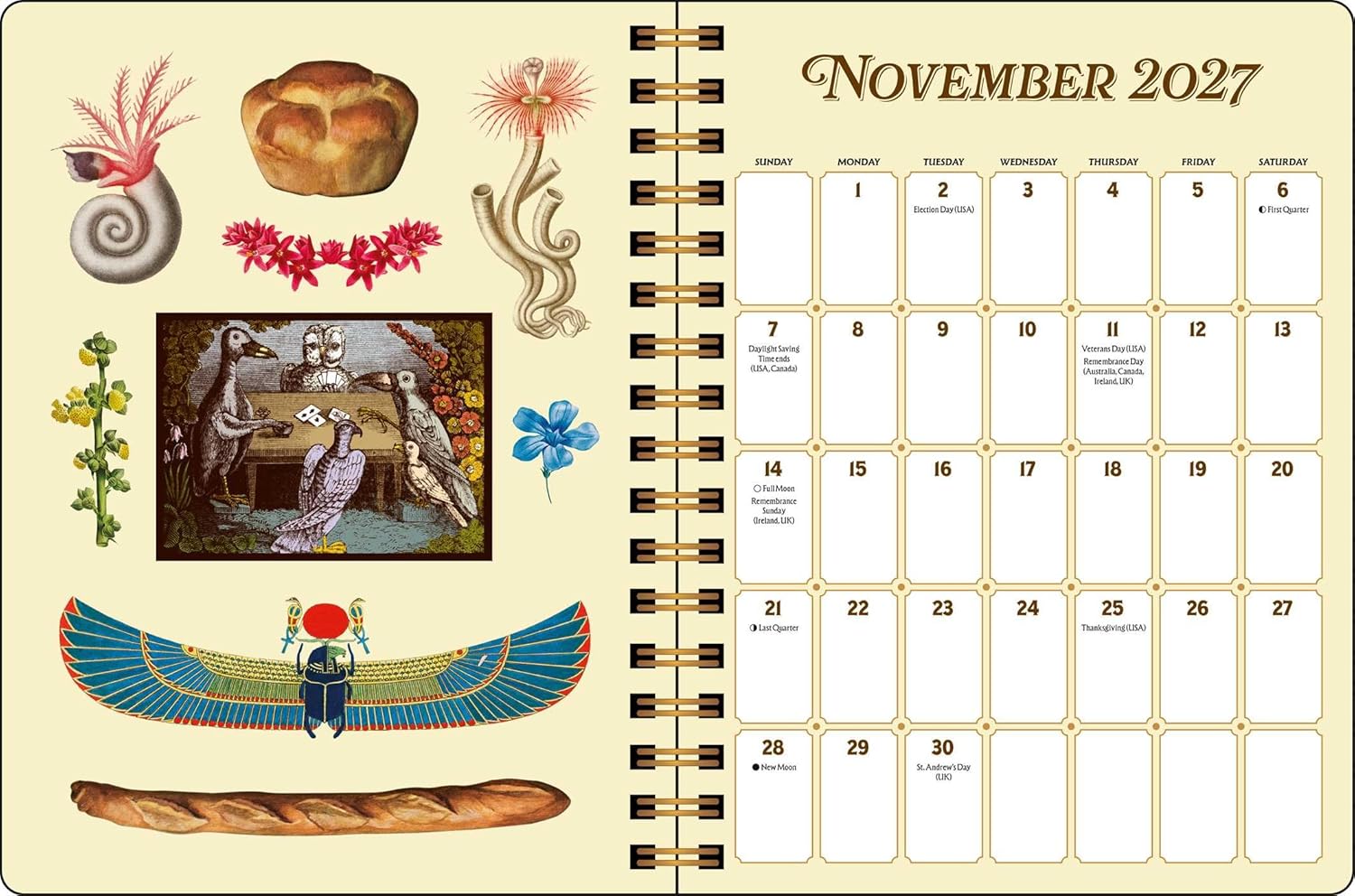 The Antiquarian Sticker Book 2027 Monthly/Weekly Planner Calendar