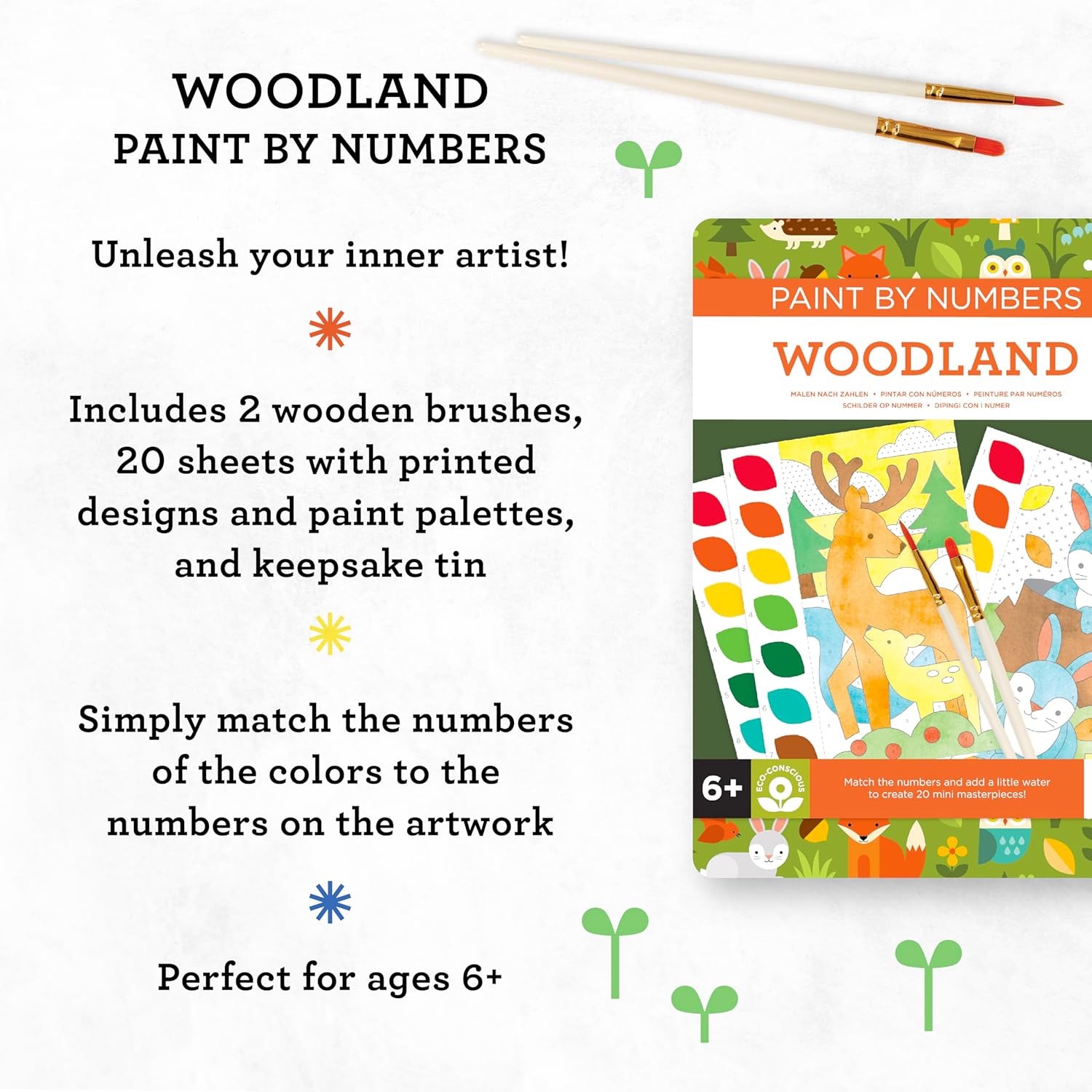 Petit Collage Paint by Numbers: Woodland