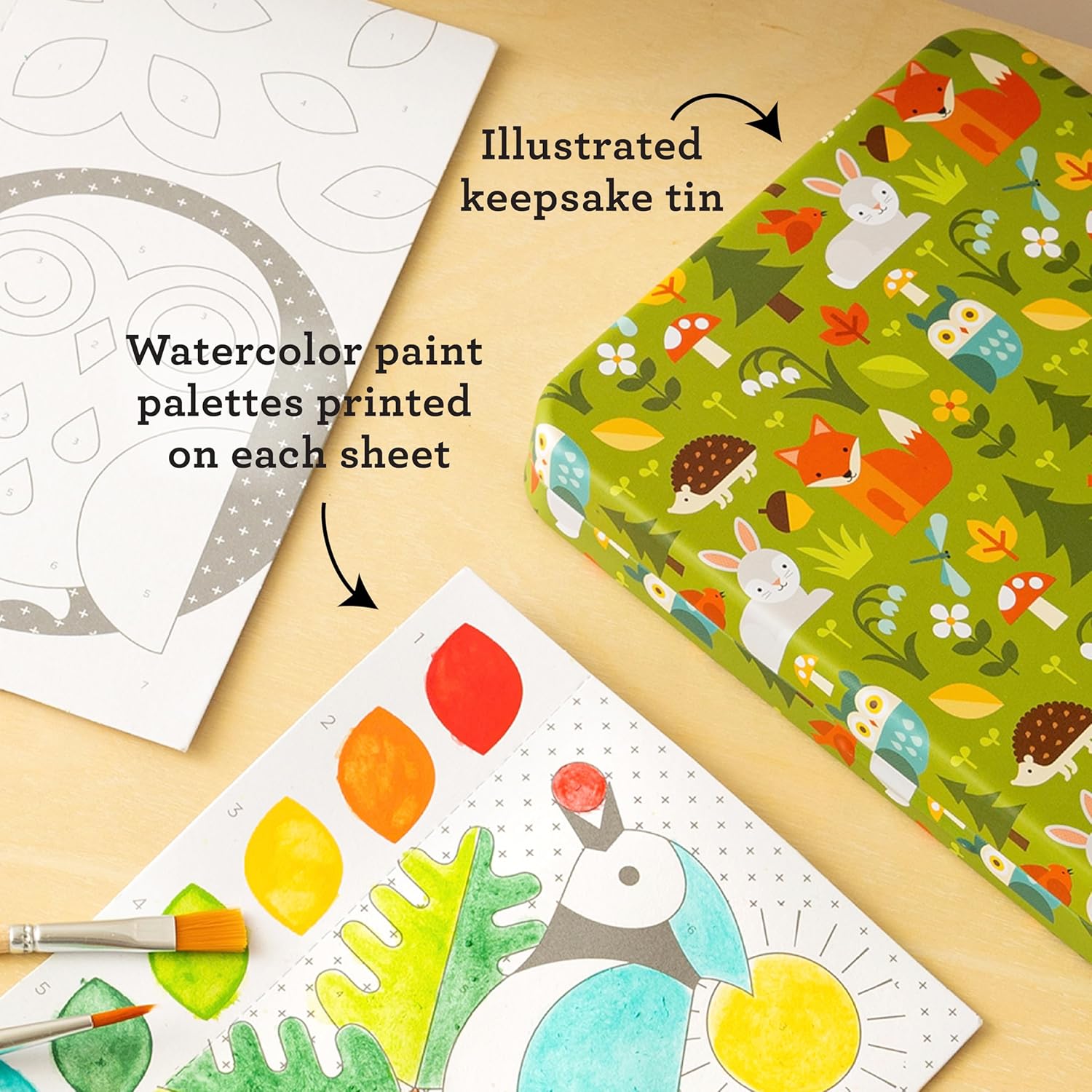 Petit Collage Paint by Numbers: Woodland