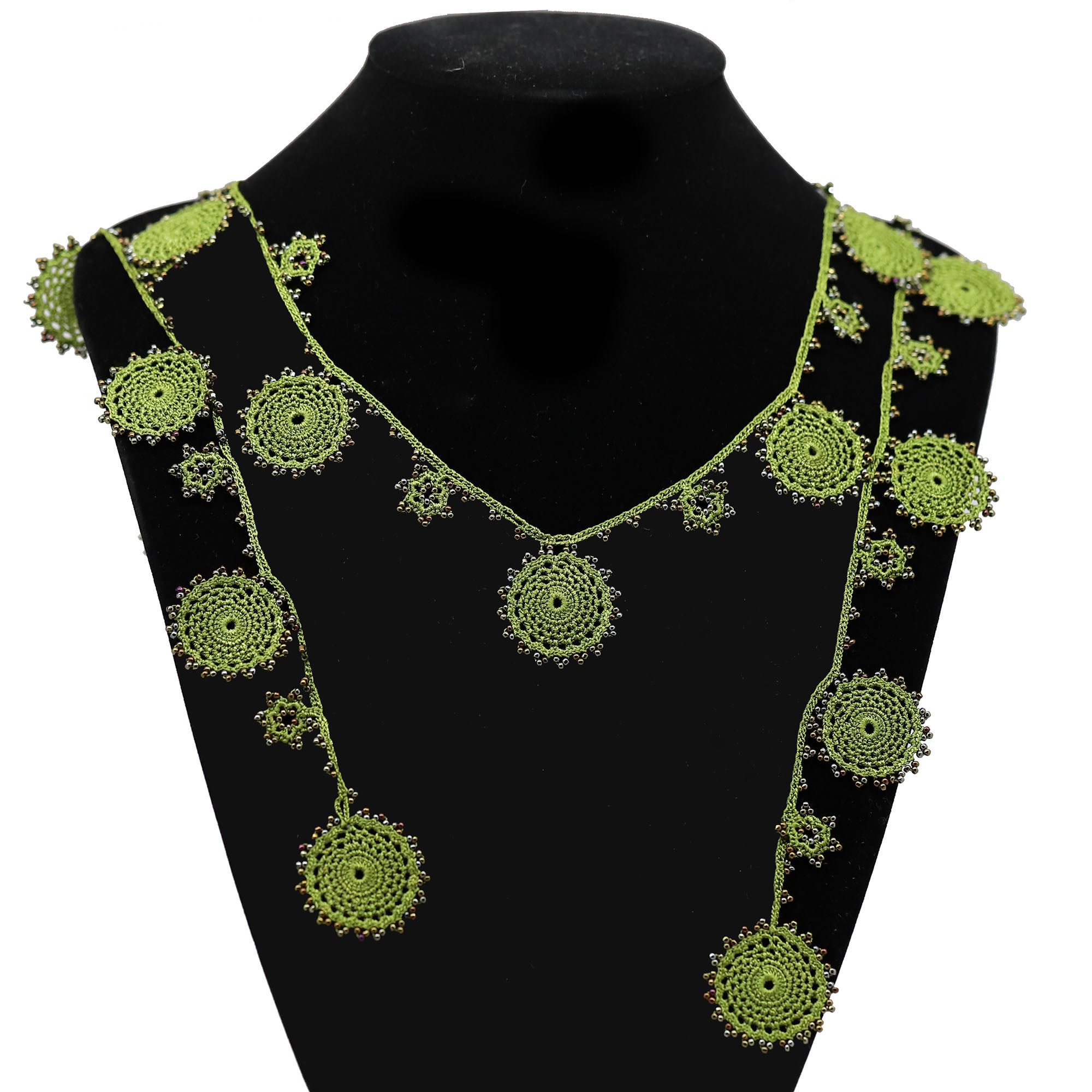 Flake Open Ended Crochet Necklace