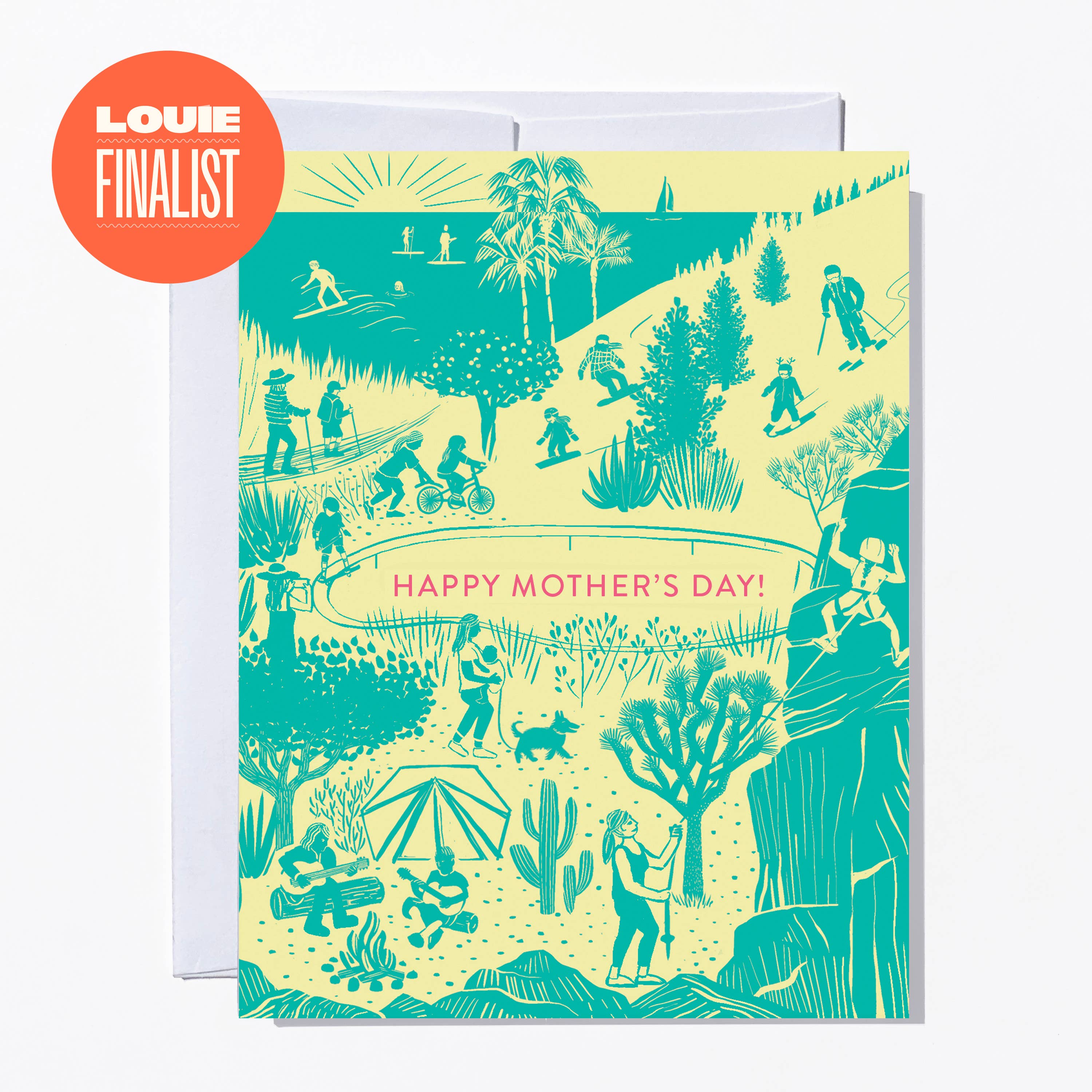 Outdoor Adventure Mom Hiking Camping Mother's Day Card