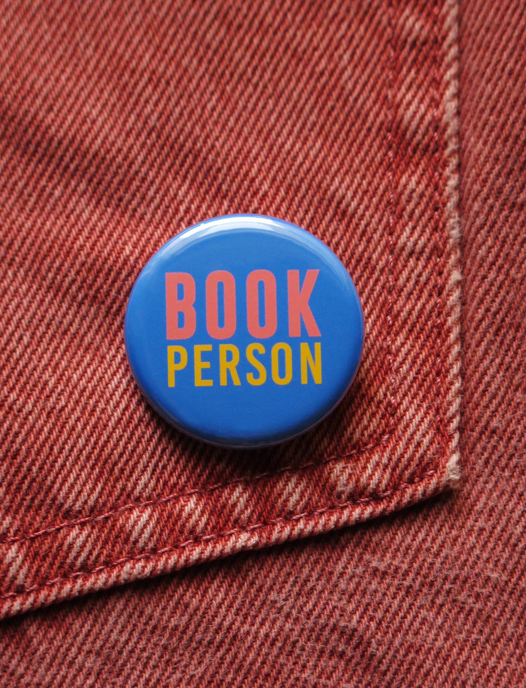 BOOK PERSON Button 1.25" Pinback