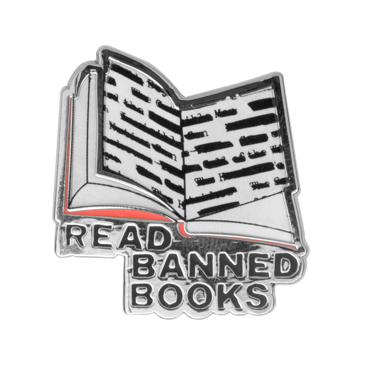 Read Banned Books Enamel Pin