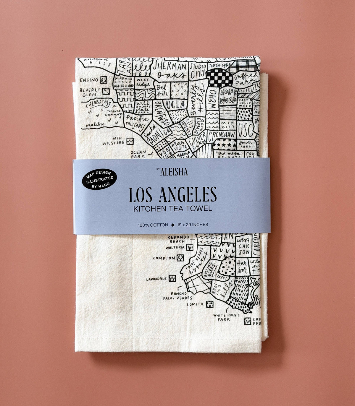 Los Angeles Map Tea Towel