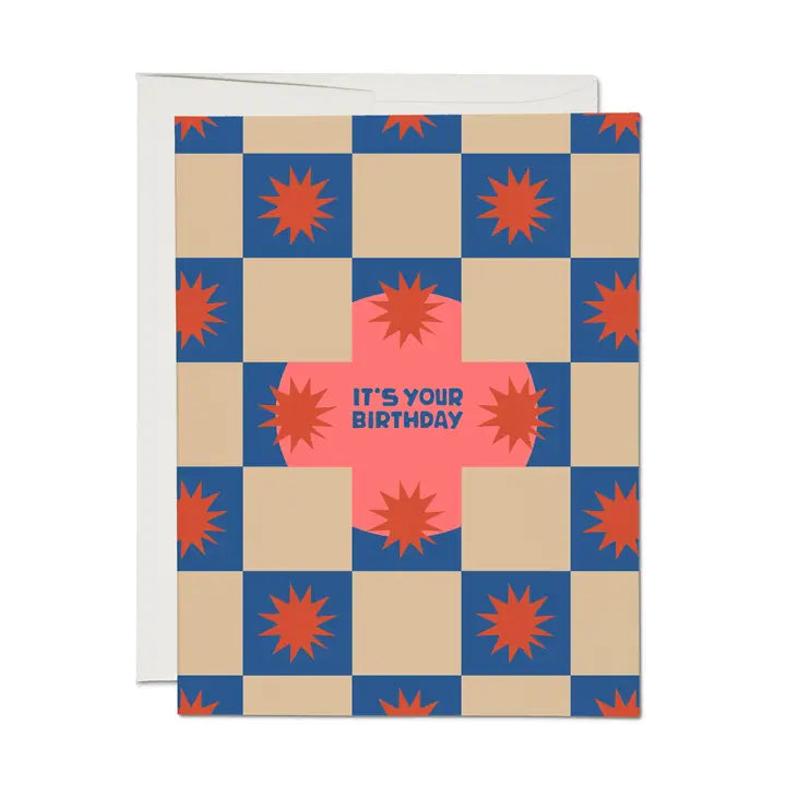 Squares and Bursts Greeting Card