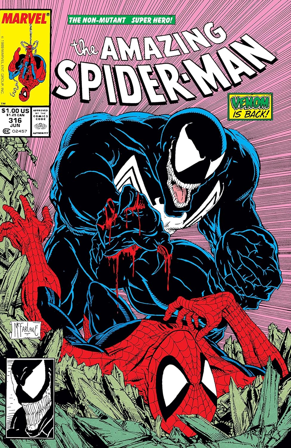 Spider-Man 100 Collectible Comic Book Cover Postcards