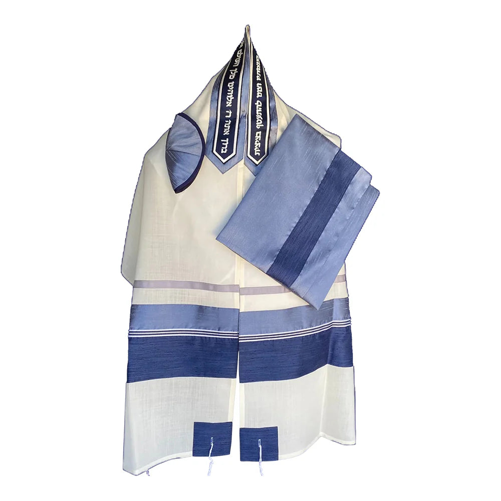 Tallit Set Navy and Light Blue