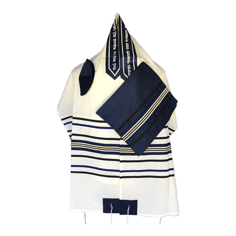 Tallit Set Navy & Gold