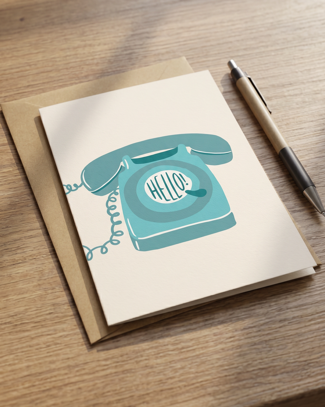 Rotary Phone Hello Card | Thinking of You Anytime Card