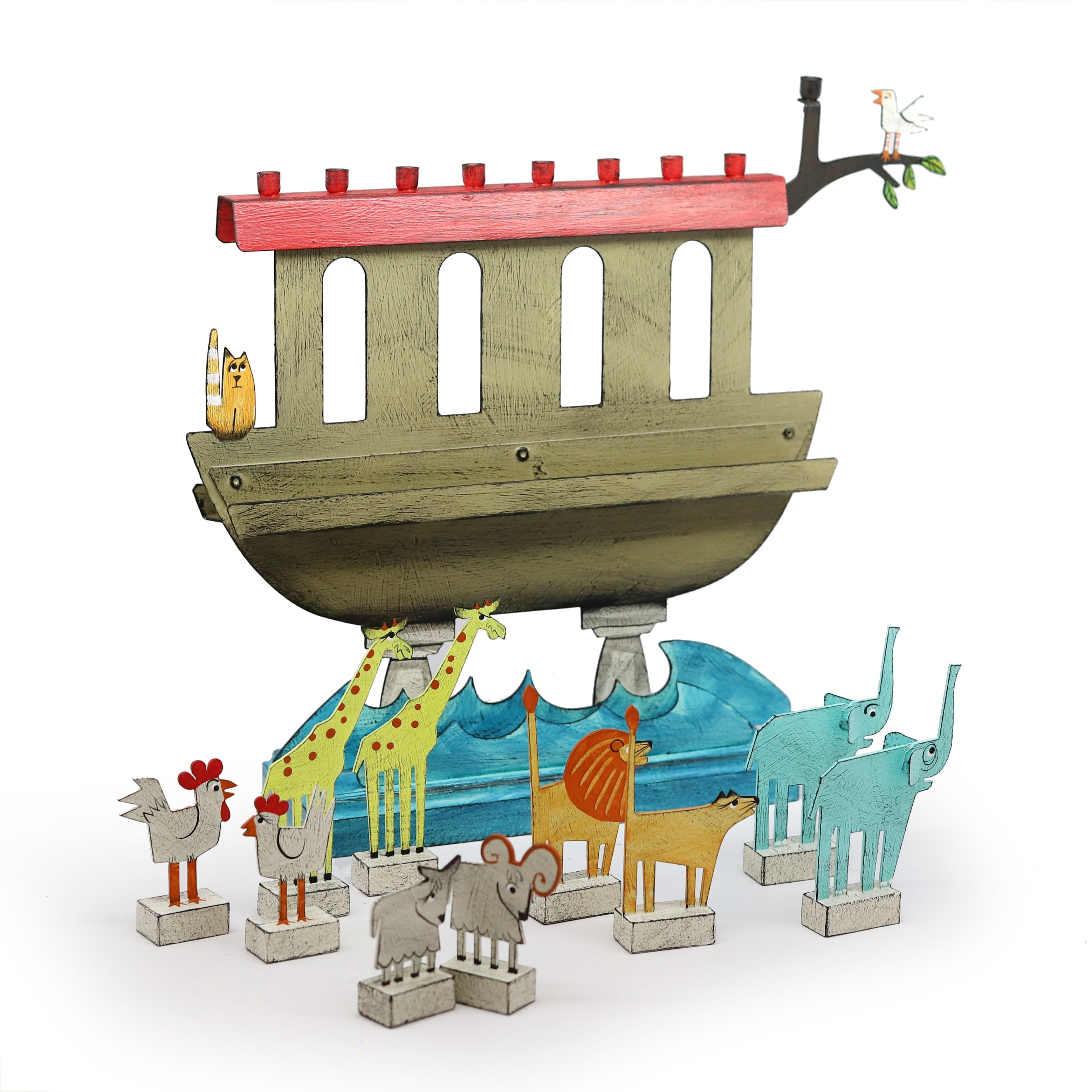 Artisan Noah's Ark Hanukkiah
