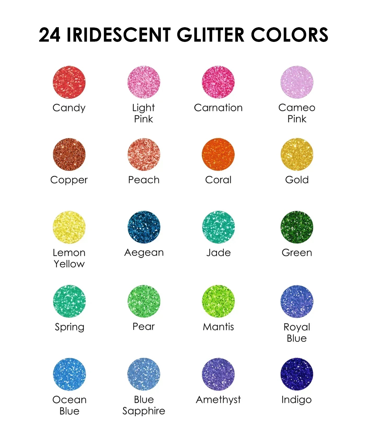 Iridescent Glitter Acrylic Paint Marker Set Of 24