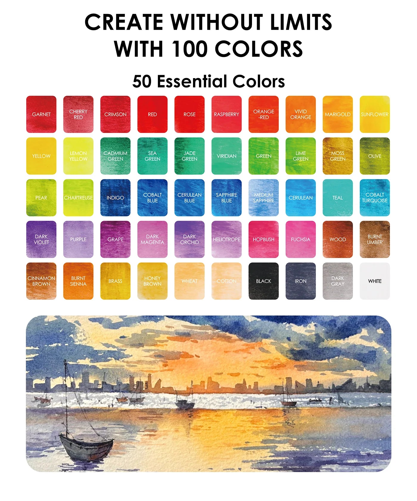 All-in-One Premium Watercolor Set of 100