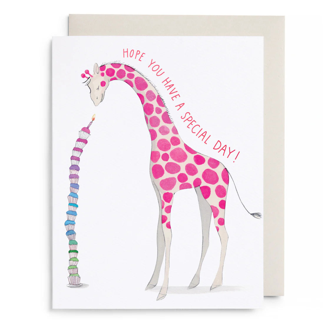 Leaning Tower of Cupcakes Birthday Greeting Card